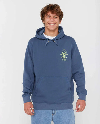 Search Icon Hood Fleece - Blue Fin Men's Hoodies & Sweatshirts Rip Curl S 