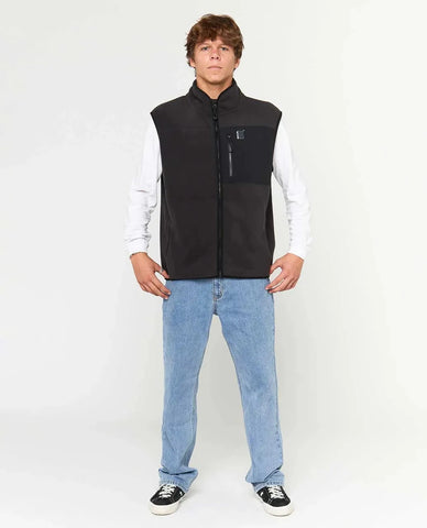 Search Polar Fleece Vest - Black Men's Jackets Rip Curl 