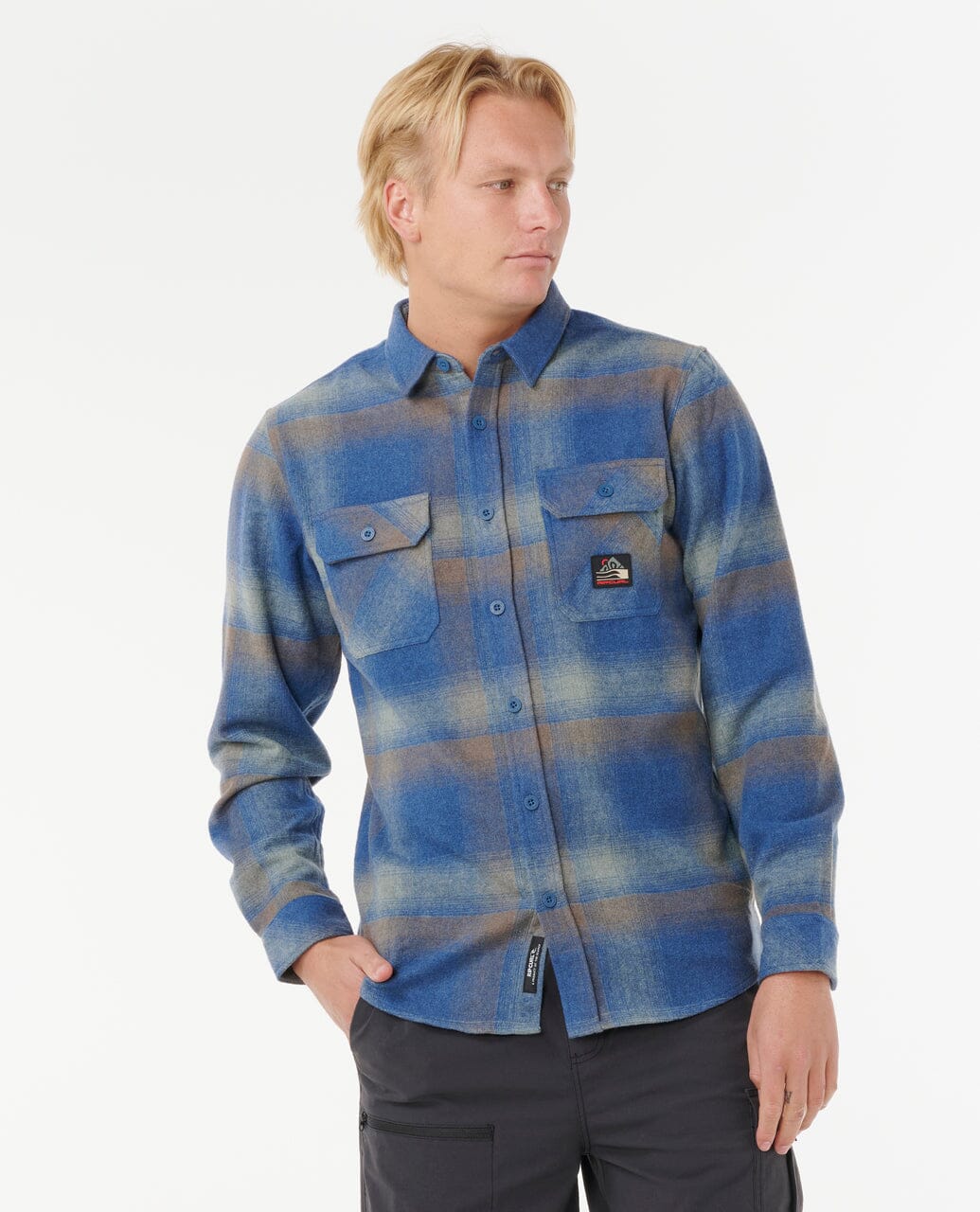 Search Wool Flannel - Light Navy Men's Shirts & Polos Rip Curl 