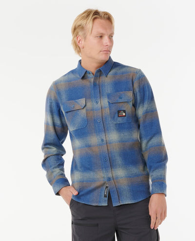 Search Wool Flannel - Light Navy Men's Shirts & Polos Rip Curl 