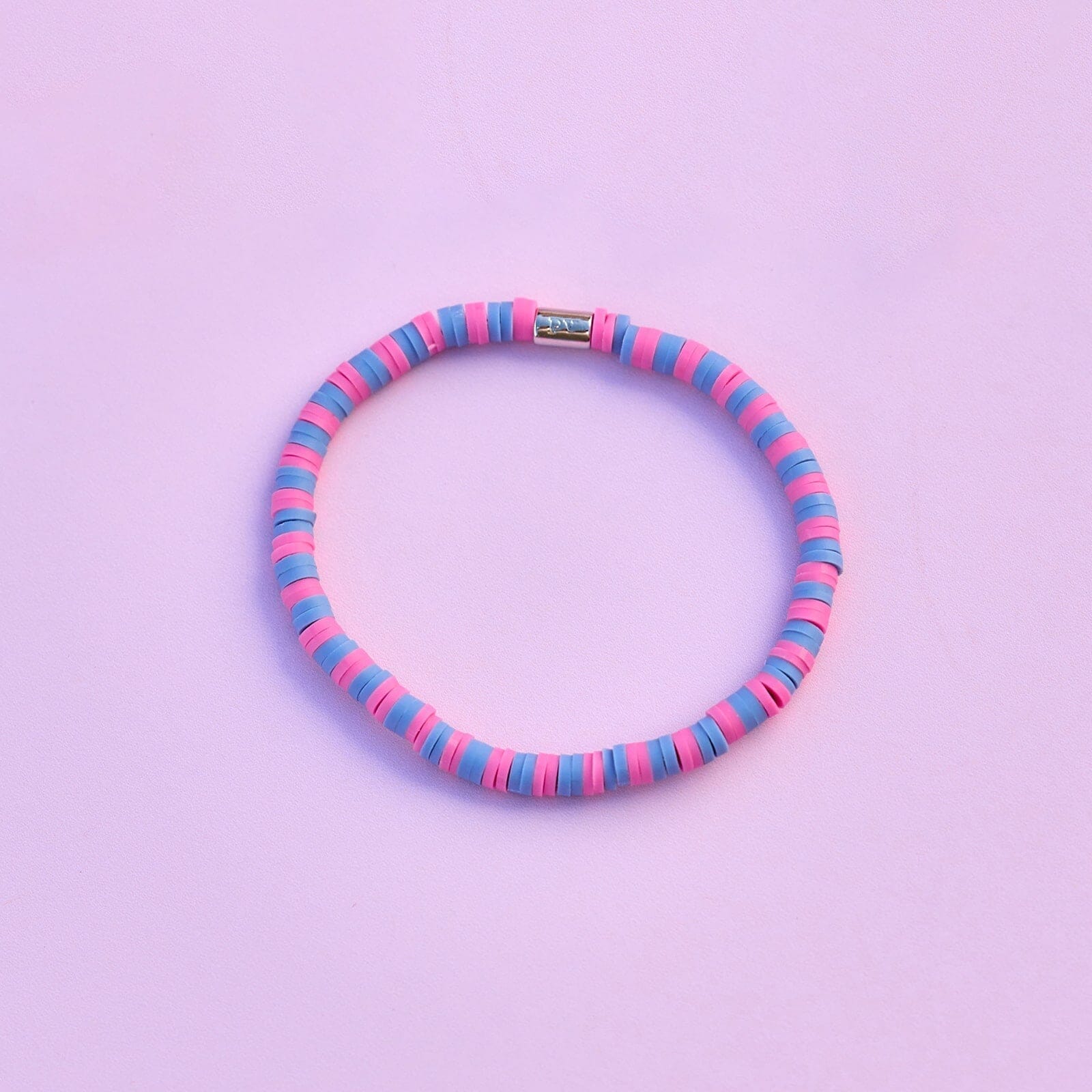 Seascape Vinyl Disc Stretch Bracelet - Bubblegum Jewellery Pura Vida 