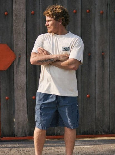 Serenity Splash - Bone White Men's T-Shirts & Vests Quiksilver 