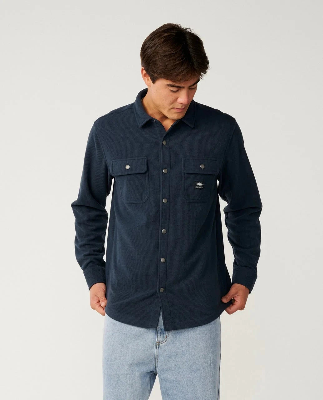 Sessions Polar Fleece Shirt - Dark Navy Men's Shirts & Polos Rip Curl M 