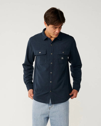 Sessions Polar Fleece Shirt - Dark Navy Men's Shirts & Polos Rip Curl M 