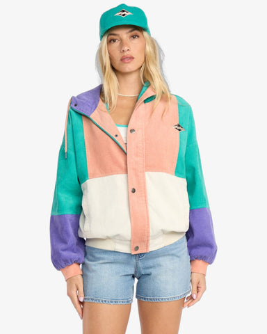 Set The Tone Jacket - Aqua Haze Women's Jackets Billabong M 