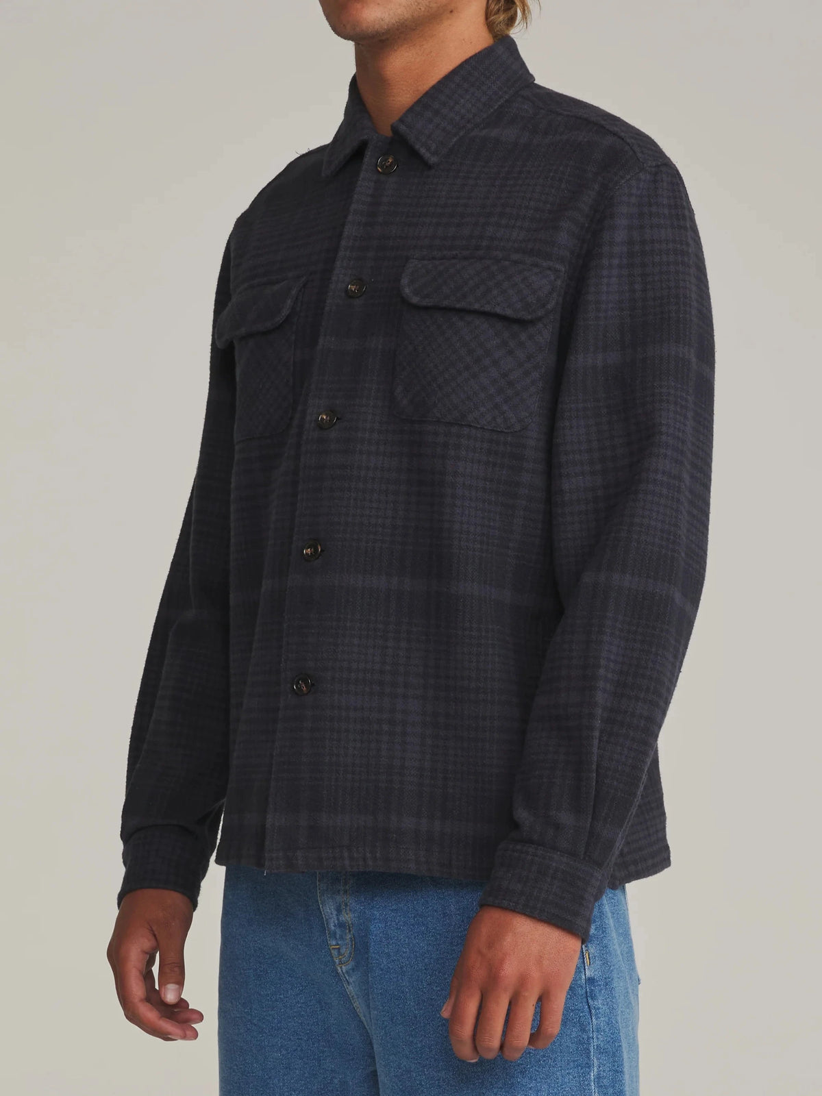 Shiloh Flannel - Navy Plaid Men's Shirts & Polos Katin 