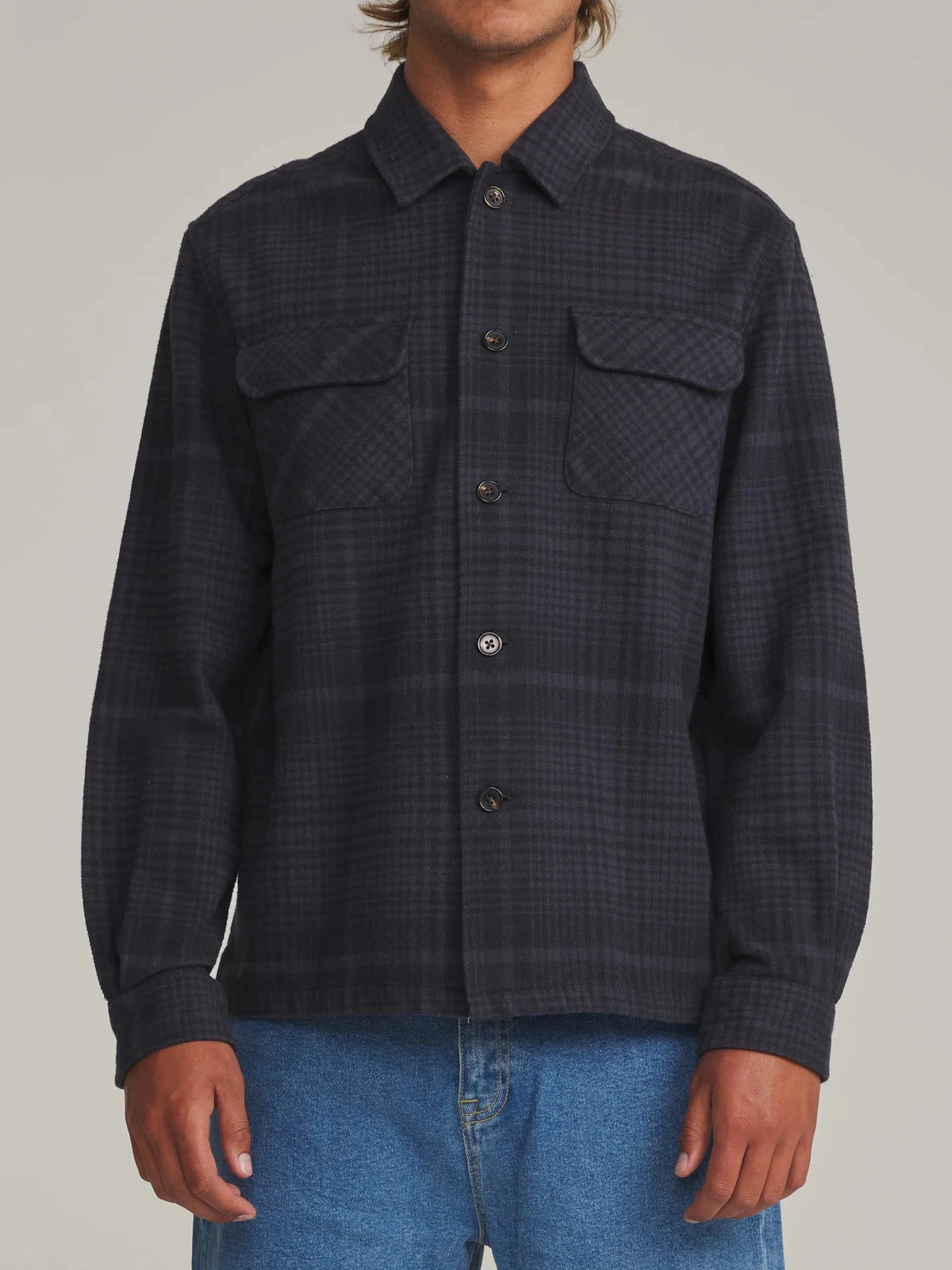 Shiloh Flannel - Navy Plaid Men's Shirts & Polos Katin S 
