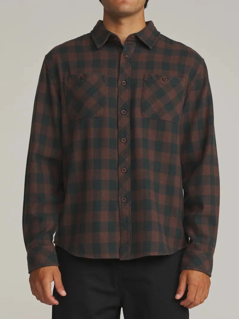 Sierra Flannel - French Roast Plaid Men's Shirts & Polos Katin S 