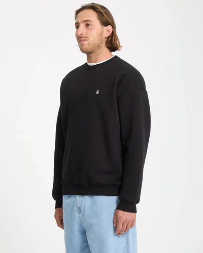 Single Stone Sweatshirt - Black Men's Hoodies & Sweatshirts Volcom 