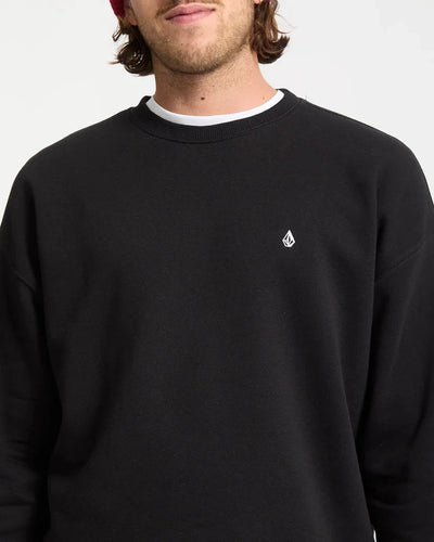 Single Stone Sweatshirt - Black Men's Hoodies & Sweatshirts Volcom 