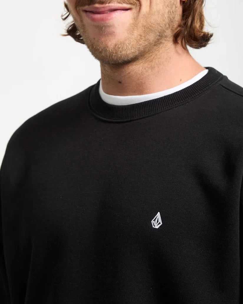 Single Stone Sweatshirt - Black Men's Hoodies & Sweatshirts Volcom 