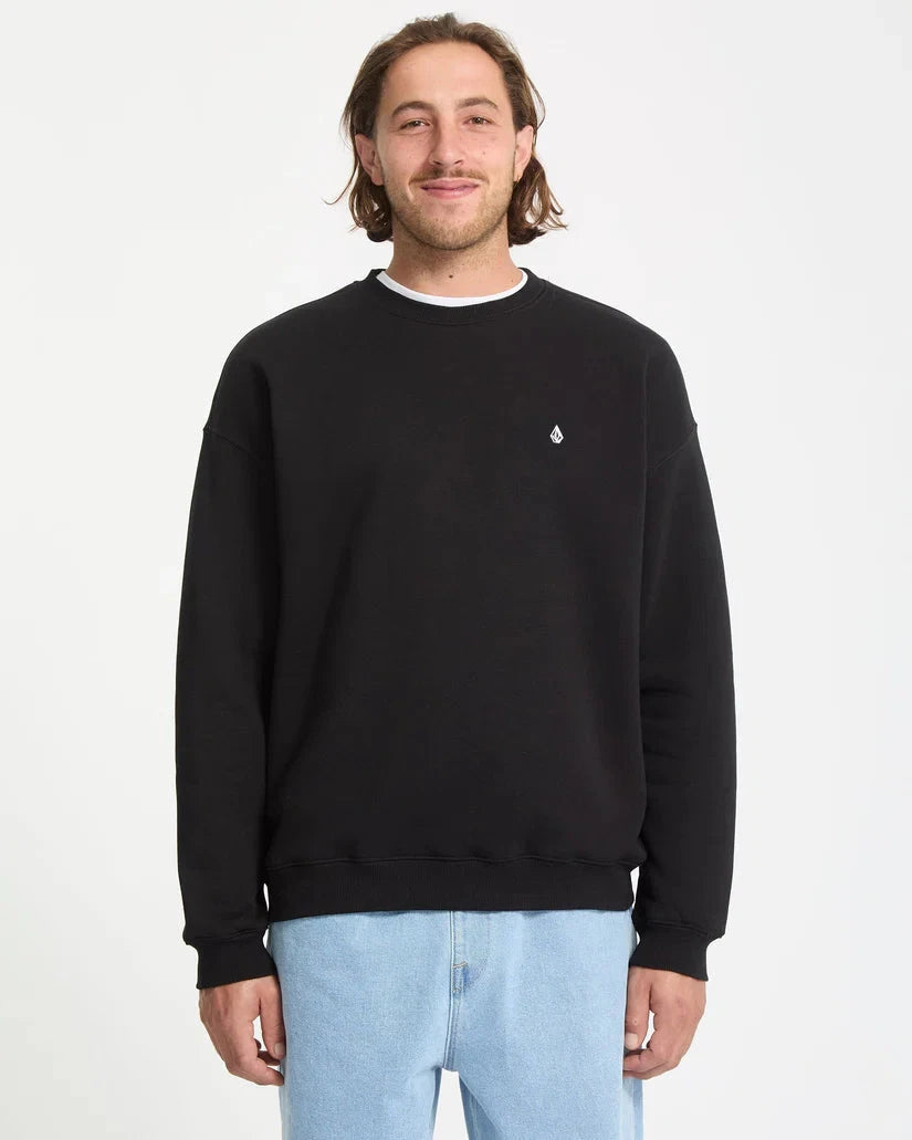Single Stone Sweatshirt - Black Men's Hoodies & Sweatshirts Volcom S 