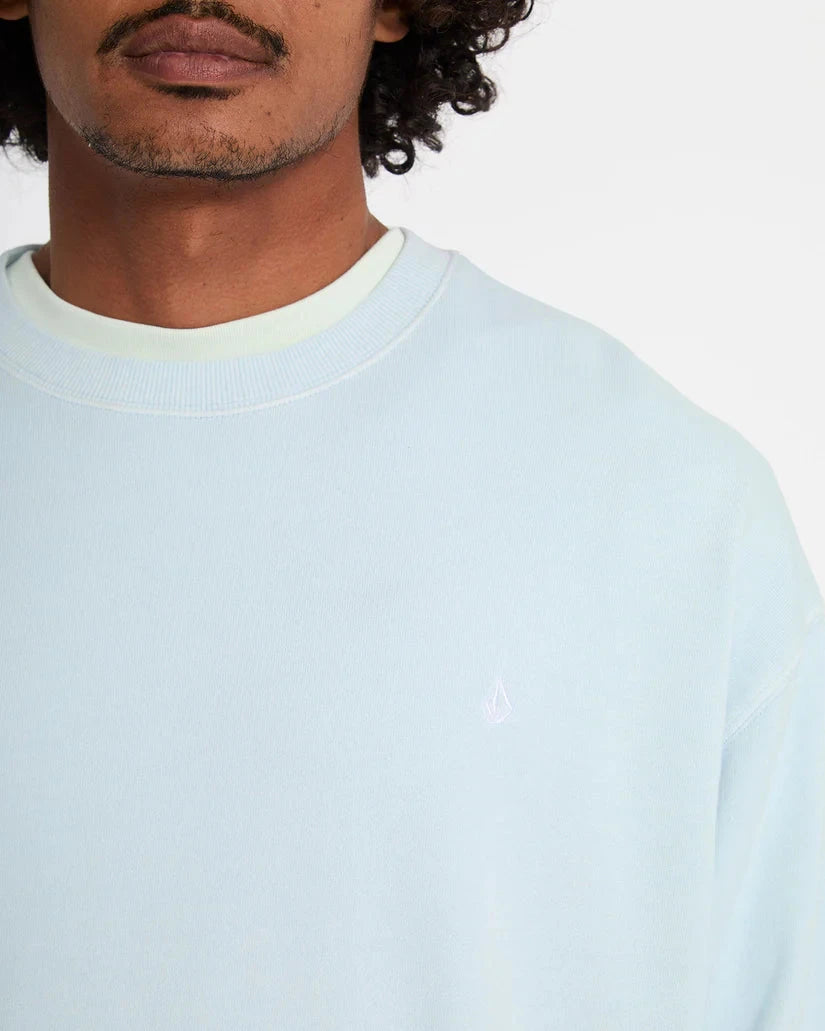 Single Stone TW Crew - Light Blue Acid Men's Hoodies & Sweatshirts Volcom 
