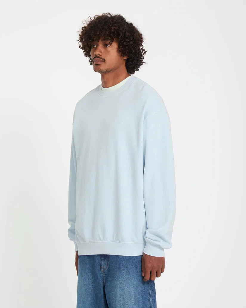 Single Stone TW Crew - Light Blue Acid Men's Hoodies & Sweatshirts Volcom 