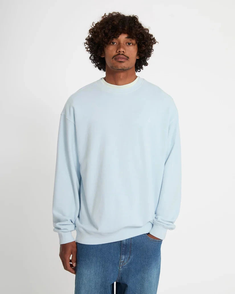 Single Stone TW Crew - Light Blue Acid Men's Hoodies & Sweatshirts Volcom 