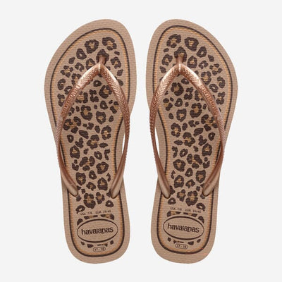 Slim Animals - Rose Gold Women's Flipflops,Shoes & Boots Havaianas UK3/4 