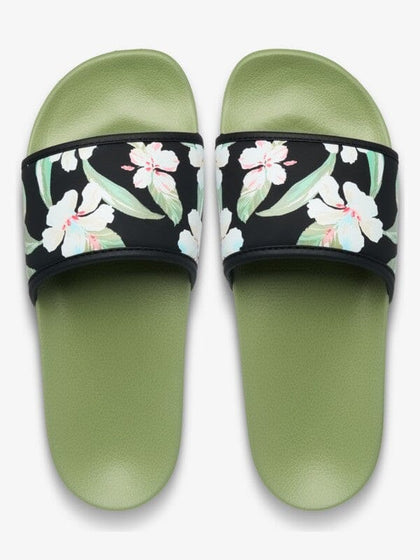 Slippy IV - Oil Green Women's Flipflops,Shoes & Boots roxy UK3 
