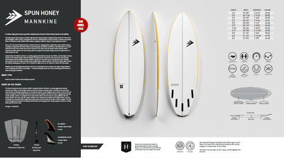 Spun Honey - 5'8" Helium Tech Surfboard Firewire 