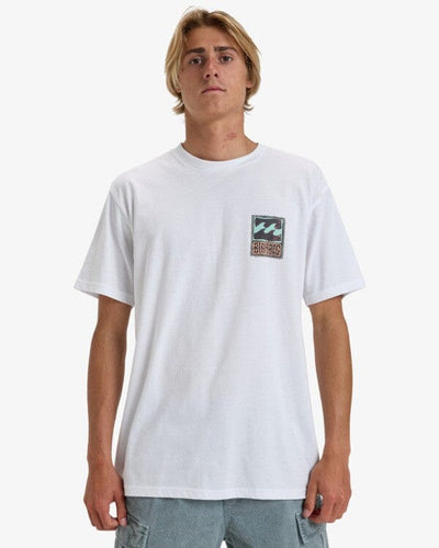 Stamp Tee - White Men's T-Shirts & Vests Billabong S 