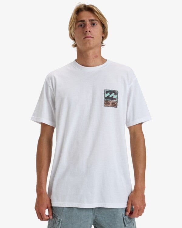 Stamp Tee - White Men's T-Shirts & Vests Billabong S 