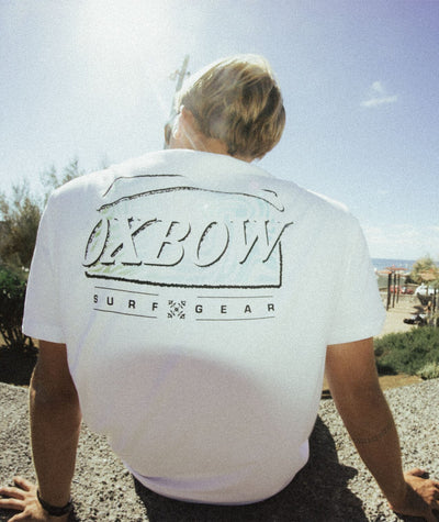 Stamp Tee - White Men's T-Shirts & Vests Oxbow 