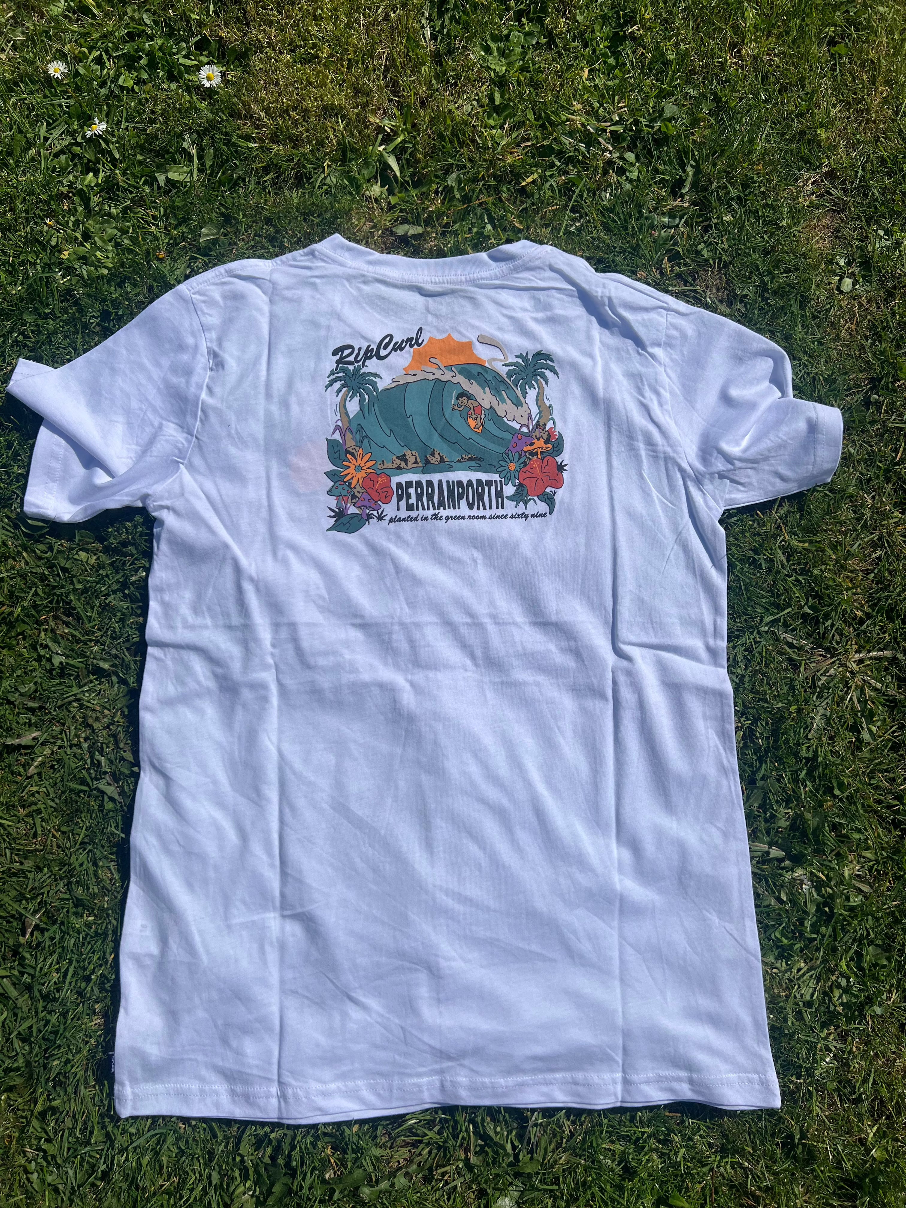 Stoked Perranporth Desto Tee - White Children's Tees Rip Curl 
