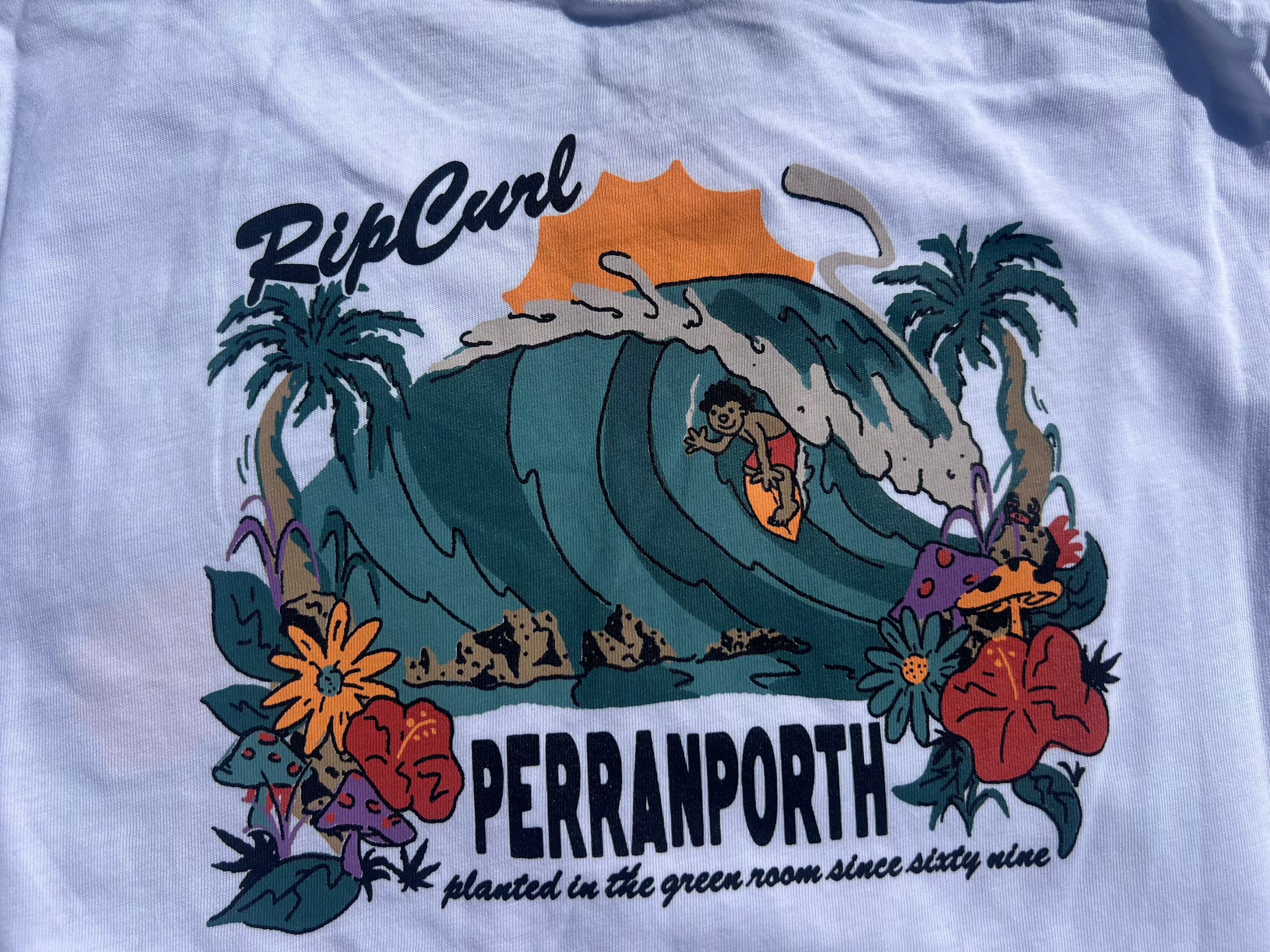 Stoked Perranporth Desto Tee - White Children's Tees Rip Curl 8 