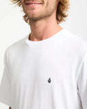 Stone Blanks Tee - White Men's T-Shirts & Vests Volcom 