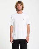 Stone Blanks Tee - White Men's T-Shirts & Vests Volcom S 