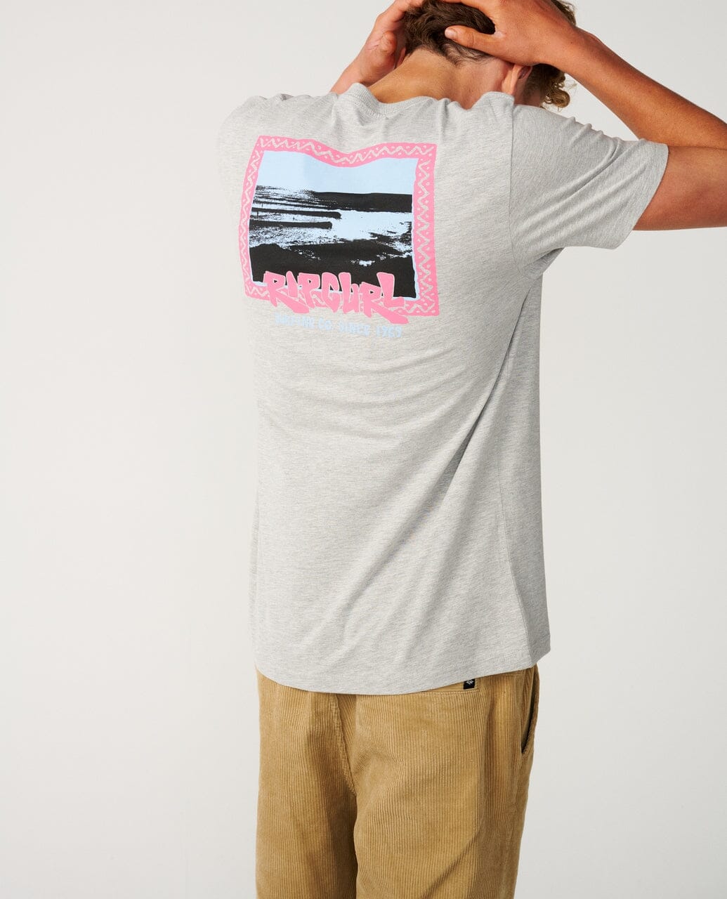 Streamline Line Up Tee - Grey Marle Men's T-Shirts & Vests Rip Curl 