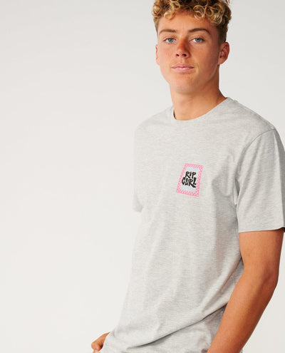 Streamline Line Up Tee - Grey Marle Men's T-Shirts & Vests Rip Curl 