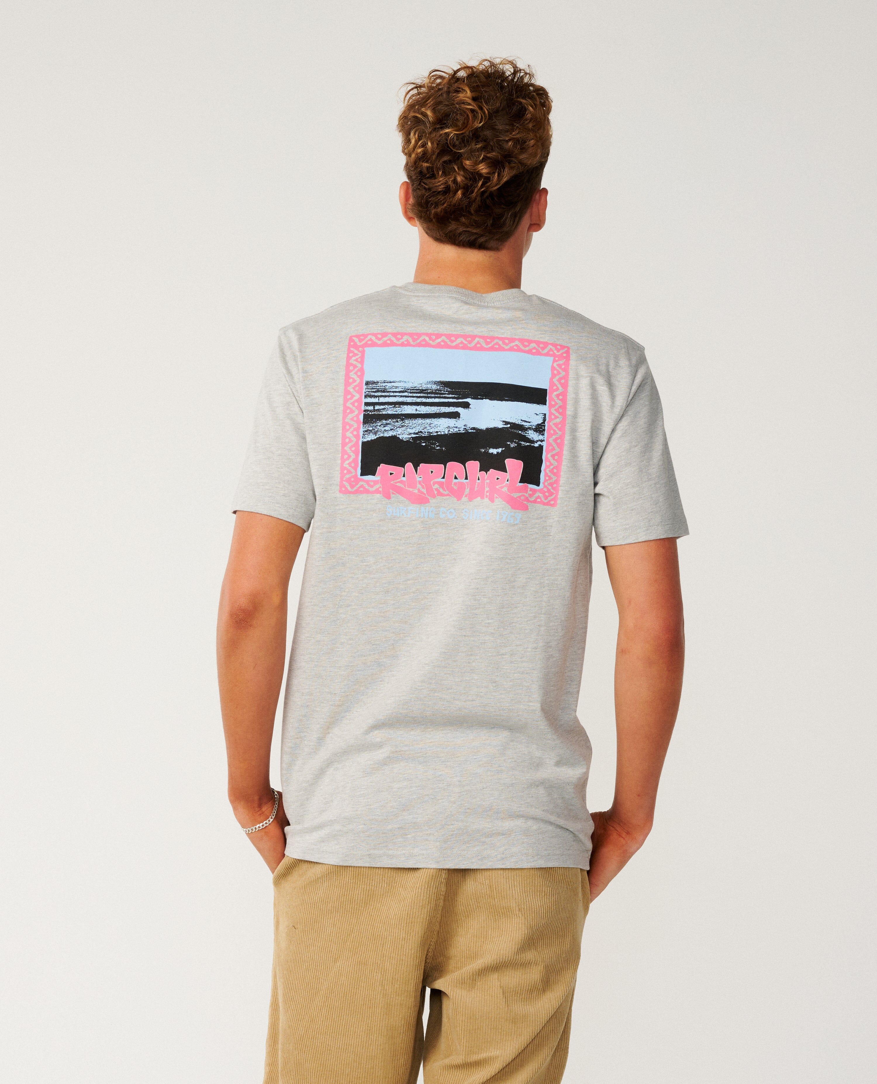 Streamline Line Up Tee - Grey Marle Men's T-Shirts & Vests Rip Curl S 