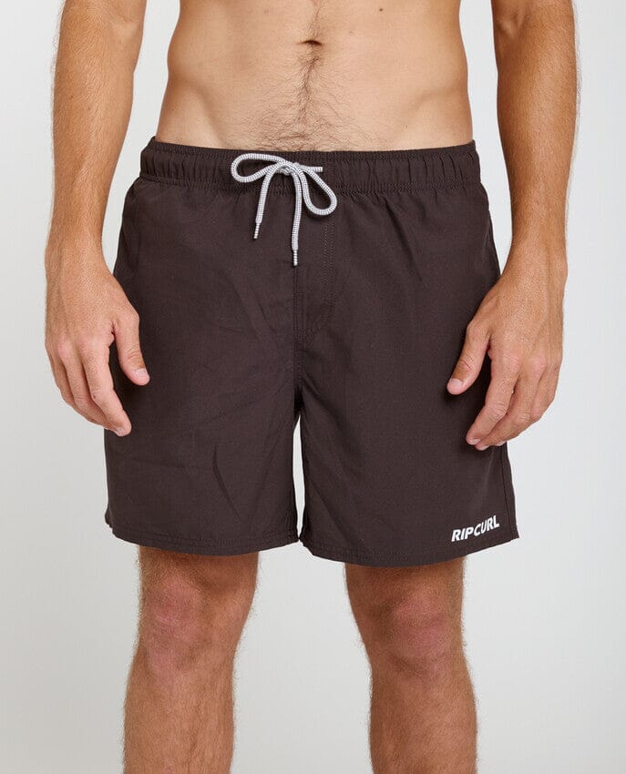 Streamline Offset Volley 16" Swim Shorts - Black Men's Shorts & Boardshorts Rip Curl S 