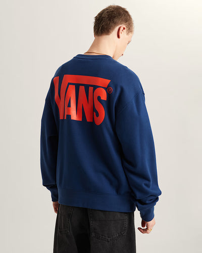 Stretch Logo Crew Sweatshirt - Deep Indigo Men's Hoodies & Sweatshirts Vans 