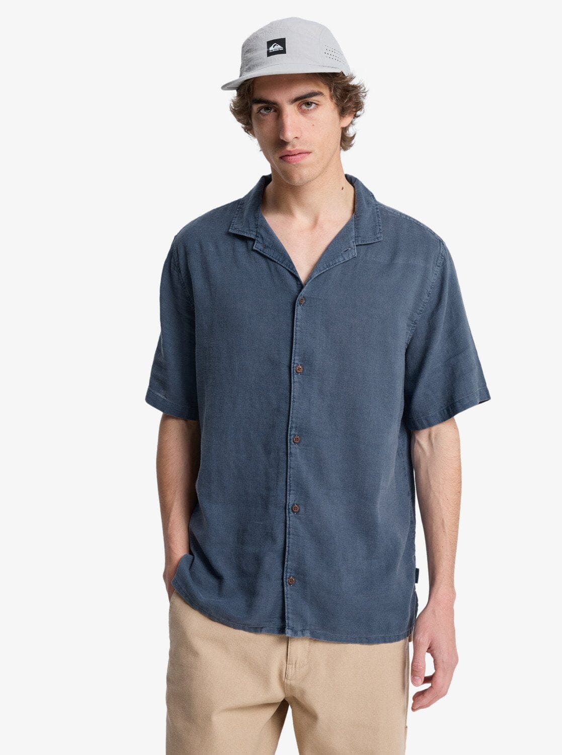 Sunrise Short Sleeve Shirt - Dark Navy Men's Shirts & Polos Quiksilver S 