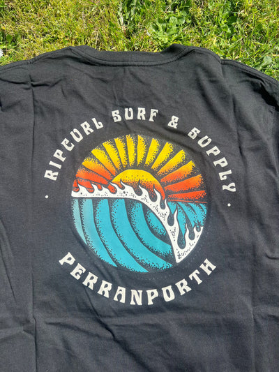 Sunset Perranporth Desto Tee - Black Men's T-Shirts & Vests Rip Curl 