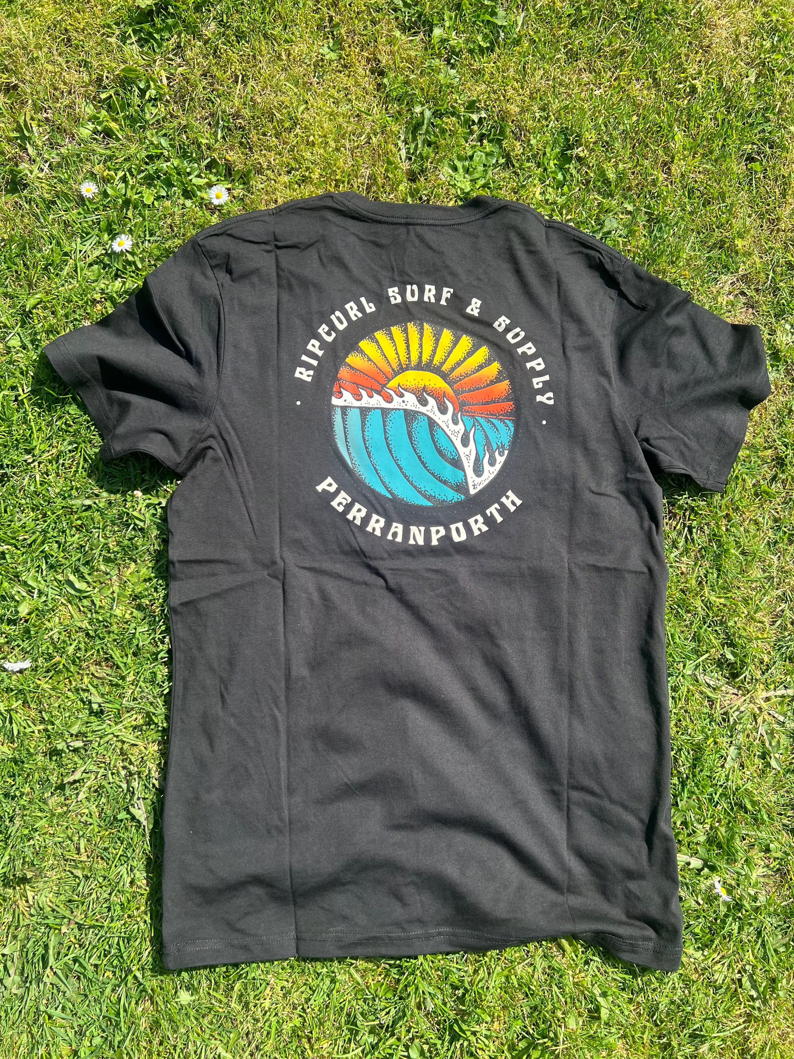 Sunset Perranporth Desto Tee - Black Men's T-Shirts & Vests Rip Curl 