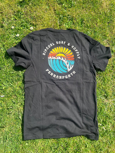 Sunset Perranporth Desto Tee - Black Men's T-Shirts & Vests Rip Curl 