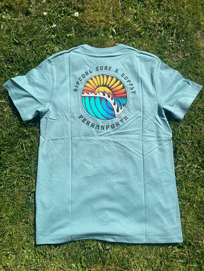 Sunset Perranporth Desto Tee - Blue Lagoon Men's T-Shirts & Vests Rip Curl 