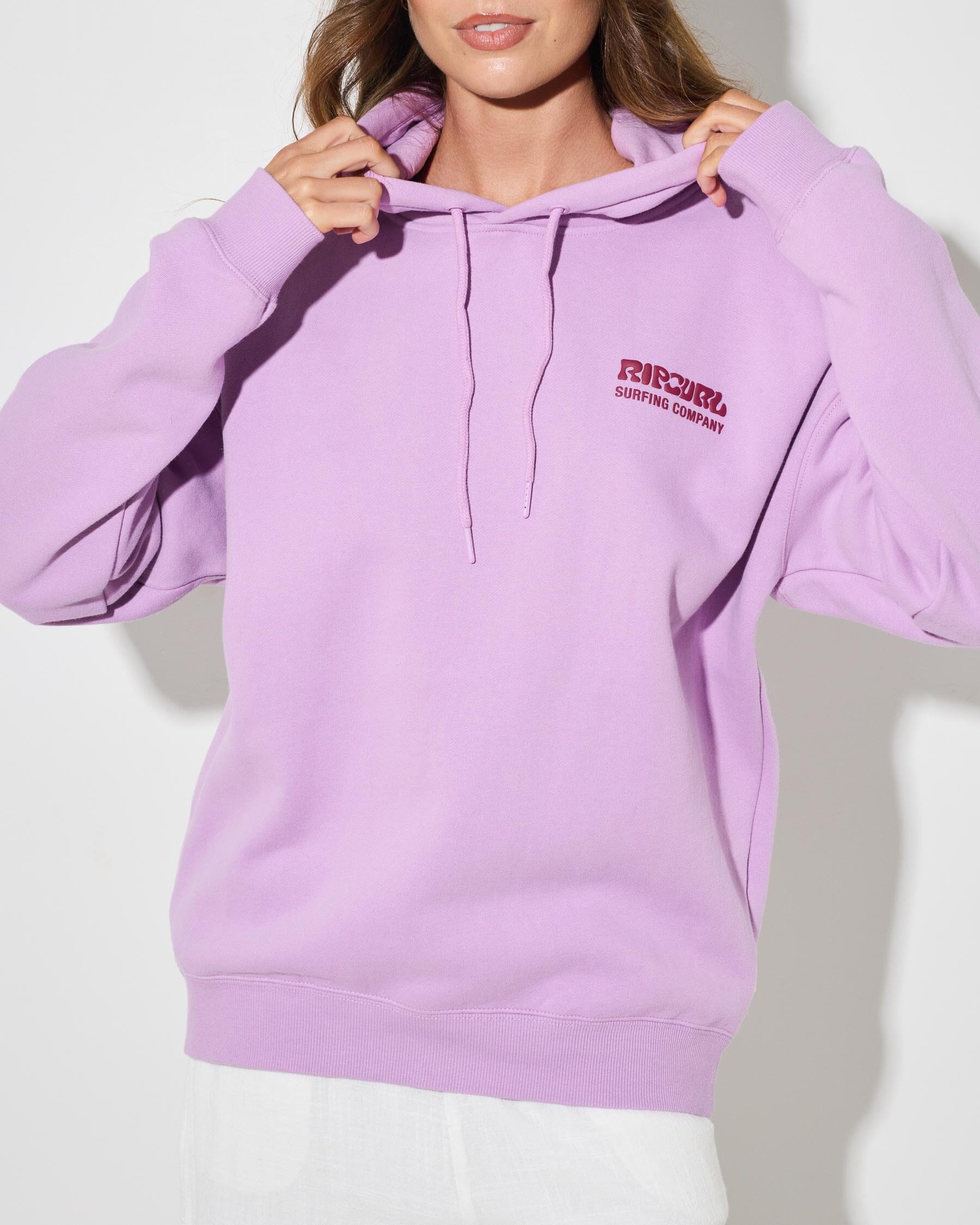Surf Puff Heritage Hood - Bright Lilac Women's Hoodies & Sweatshirts Rip Curl Women 