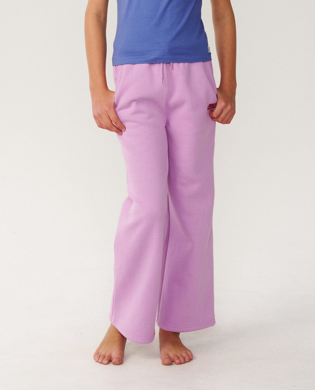 Surf Puff Wide Leg Track Pant (Girls) - Lilac Children's Clothing Rip Curl Women 