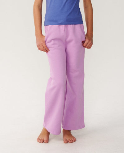 Surf Puff Wide Leg Track Pant (Girls) - Lilac Children's Clothing Rip Curl Women 