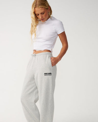 Surf Puff Wide Leg Track Pant - Grey Marle/Black Women's Jeans & Trousers Rip Curl Women XS 