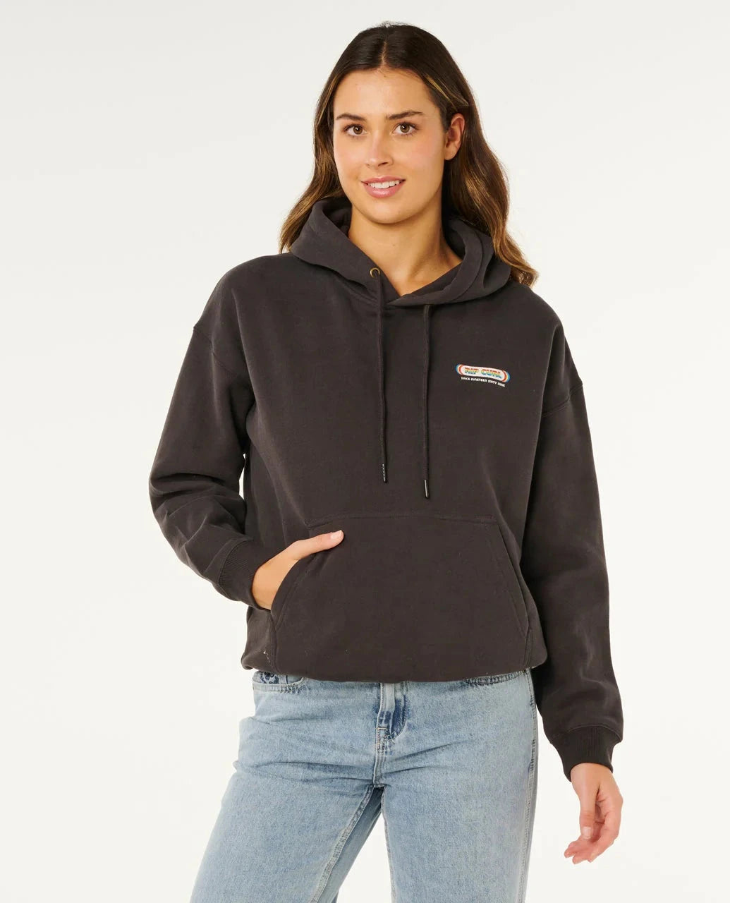 Surf Revival Heritage Hood - Washed Black Women's Hoodies & Sweatshirts Rip Curl Women XS 