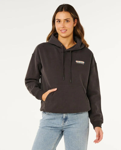 Surf Revival Heritage Hood - Washed Black Women's Hoodies & Sweatshirts Rip Curl Women XS 
