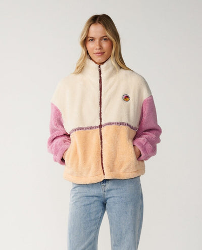Surf Revival Heritage Zip Through Polar Fleece - Shell Women's Hoodies & Sweatshirts Rip Curl Women 