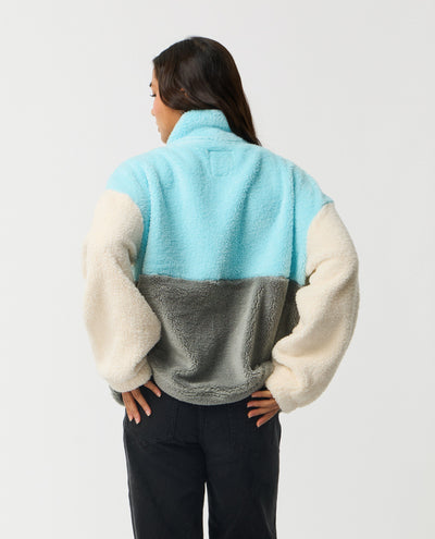 Surf Revival Heritage Zipped Polar Fleece - Light Blue Women's Jackets Rip Curl Women 
