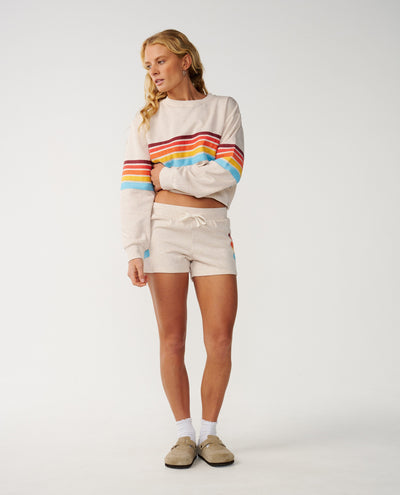 Surf Revival Relaxed Crew - Oatmeal Marle Women's Hoodies & Sweatshirts Rip Curl Women 