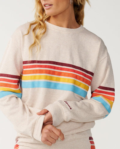 Surf Revival Relaxed Crew - Oatmeal Marle Women's Hoodies & Sweatshirts Rip Curl Women 