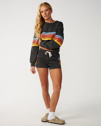 Surf Revival Relaxed Crew - Washed Black Women's Hoodies & Sweatshirts Rip Curl Women 